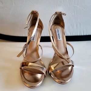 Steve Madden Womens Bronce High Heels Sandals Size 8 Sheena